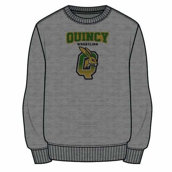 Quincy HS Sublimated Decal Grey Crewneck
